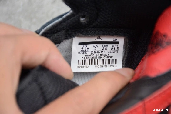 001 1  Black Jordan 555088 Kids 555088 Kid OG Bred Banned Retro  High 001 Red Air 0601